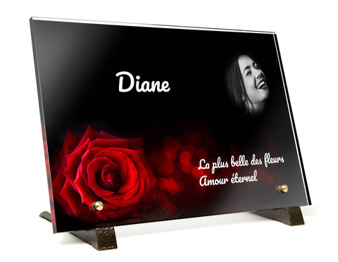 Plaque funeraire Rose