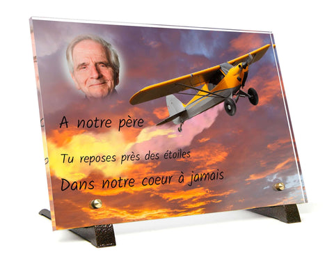 Plaque funeraire Avion