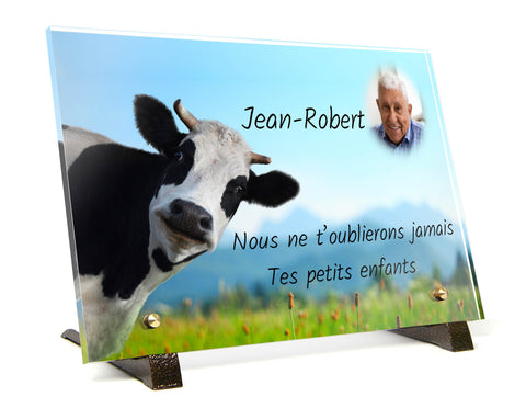 Plaque funeraire Vache