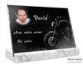 Plaque funeraire Moto