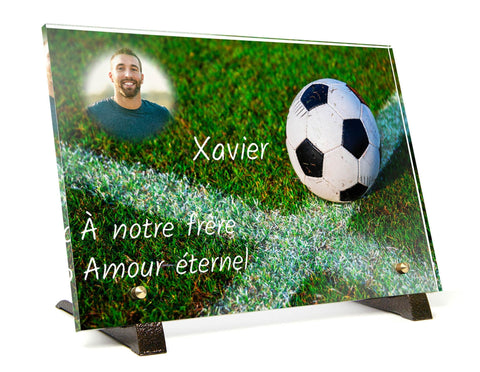 Plaque Funéraire Plexiglas Foot